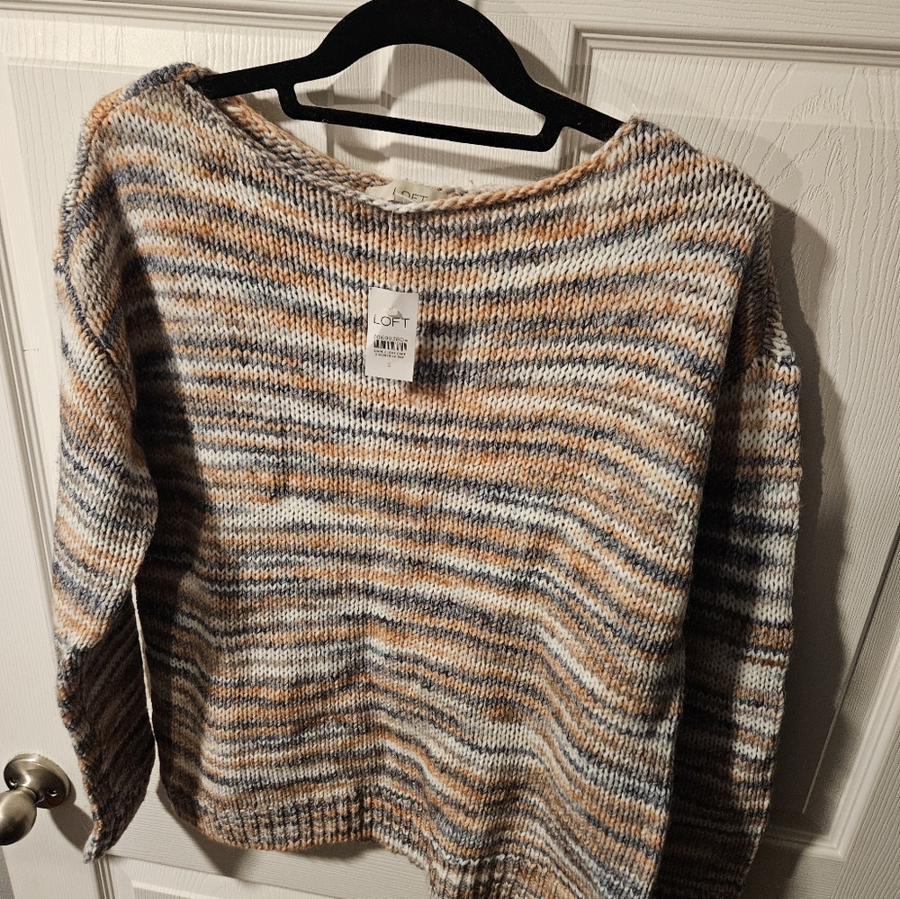 NWT LOFT Women's Multicolor Striped Sweater